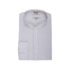 Chemise Tunique Coton Lin Beige Clair Et Blanc - VALBERT -Magasin De Bexley 015220cx valbert beige clair et blanc 4 bis