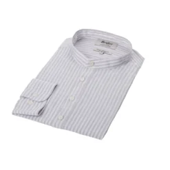 Chemise Tunique Coton Lin Beige Clair Et Blanc - VALBERT -Magasin De Bexley 015220cx valbert beige clair et blanc 5 bis