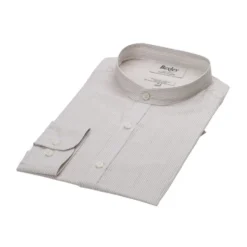 Chemise Seersucker à Rayures Fines Beiges Et Blanches - COLBERT -Magasin De Bexley 015280cz colbert beige et blanc 5 bis