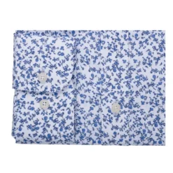 Chemise Blanche Homme à Imprimé Fleuri Bleu - ELDORIC -Magasin De Bexley 0153905i eldoric blanc et bleu 6