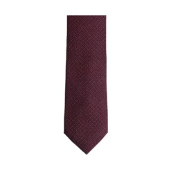 Cravate Homme Soie Bordeaux Et Blanc