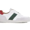 Sneakers Cuir Homme Ecru Et Vert - BERRINGA -Magasin De Bexley 0155606q berringa blanc ecru et vert 1