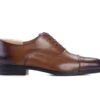 Richelieu Cognac Patiné Homme Semelle Cuir - RICKFORD -Magasin De Bexley 0155805a rickford cognac patine 1