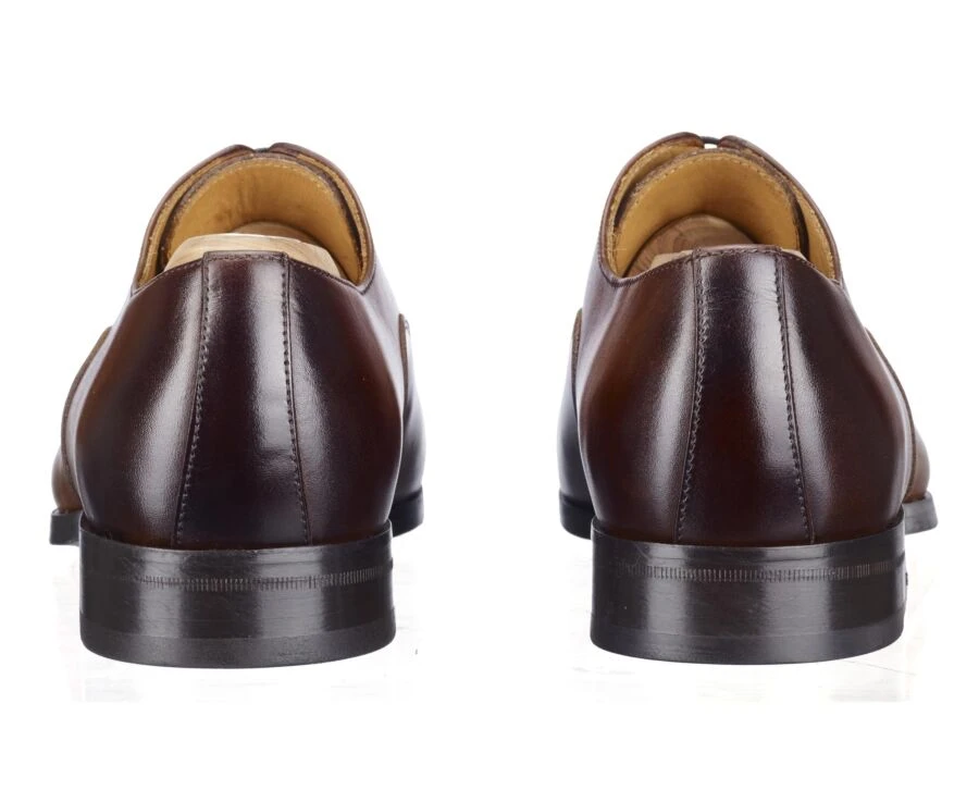 Richelieu Cognac Patiné Homme Semelle Cuir - RICKFORD 9 Richelieu Cognac Patiné Homme Semelle Cuir - RICKFORD – Image 7