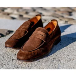 Mocassin Homme Velours Havane - CEVIO -Magasin De Bexley 01561015 cevio velours havane 8