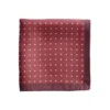 Pochette De Costume En Soie à Pois Bordeaux Et Blanc -Magasin De Bexley 0156405k pochette soie pois bordeaux et blanc 1