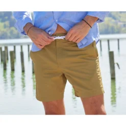 Short De Bain Homme Kaki - BRENTAN