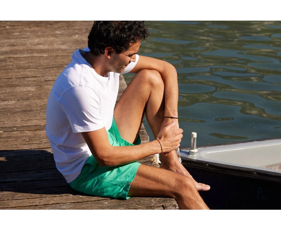 Short De Bain Homme Vert Vif - BRENTAN 5 Short De Bain Homme Vert Vif - BRENTAN – Image 3