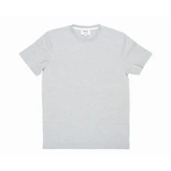 Tee-shirt Coton Bio Uni Gris Chiné Clair - EDGAR III -Magasin De Bexley 0156900l edgar iii gris chine clair 4