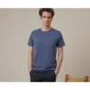 Tee-shirt Coton Bio Uni Bleu Gris - EDGAR III -Magasin De Bexley 0156905x edgar iii bleu gris 1