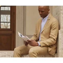 Blazer Lin Homme Desert - LUBIN -Magasin De Bexley 0157009p blazer lubin desert 3bis