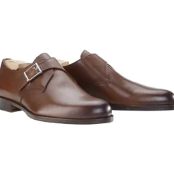 Chaussures Cuir Homme Avec Boucle Châtaigne Patiné - BLOOMINGDALE SILVER PATIN -Magasin De Bexley 01571007 bloomingdale silver patin chataigne patine 2