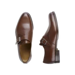 Chaussures Cuir Homme Avec Boucle Châtaigne Patiné - BLOOMINGDALE SILVER PATIN -Magasin De Bexley 01571007 bloomingdale silver patin chataigne patine 3