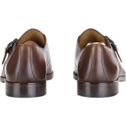 Chaussures Cuir Homme Avec Boucle Châtaigne Patiné - BLOOMINGDALE SILVER PATIN -Magasin De Bexley 01571007 bloomingdale silver patin chataigne patine 4