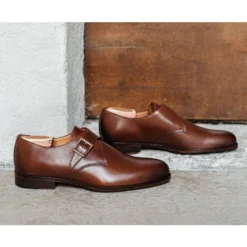 Chaussures Cuir Homme Avec Boucle Châtaigne Patiné - BLOOMINGDALE SILVER PATIN -Magasin De Bexley 01571007 bloomingdale silver patin chataigne patine 6