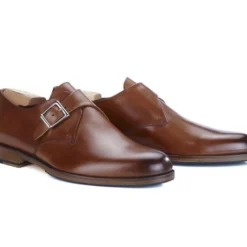 Chaussures Cuir Homme Avec Boucle Cognac Patiné - BLOOMINGDALE SILVER PATIN -Magasin De Bexley 0157105a bloomingdale silver patin cognac patine 3 2