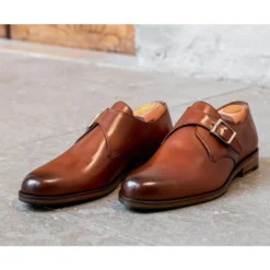 Chaussures Cuir Homme Avec Boucle Cognac Patiné - BLOOMINGDALE SILVER PATIN -Magasin De Bexley 0157105a bloomingdale silver patin cognac patine 6