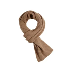 Écharpe Laine Homme Noisette Chiné