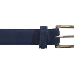 Ceinture Cuir Velours Homme Marine - HARROWGATE