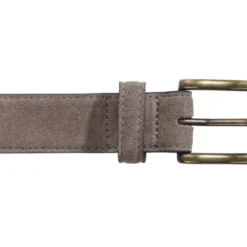 Ceinture Cuir Velours Homme Kaki - HARROWGATE