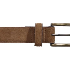Ceinture Cuir Velours Homme Caramel - HARROWGATE