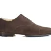 Richelieu Homme Velours Taupe Foncé Semelle Cuir Patin Gomme - LENNOX PATIN -Magasin De Bexley 0158505y lennox patin velours taupe fonce 1