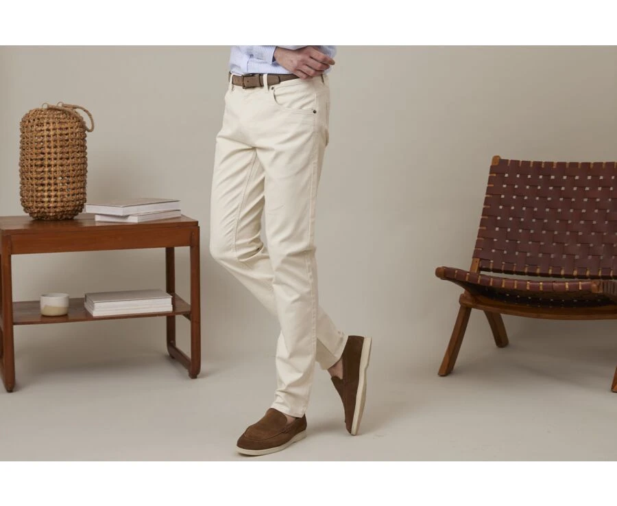 Pantalon 5 Poches Homme Écru - KARSON 5 Pantalon 5 Poches Homme Écru - KARSON – Image 3