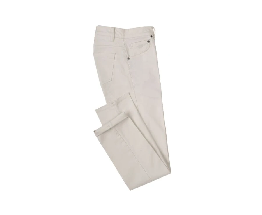 Pantalon 5 Poches Homme Écru - KARSON 6 Pantalon 5 Poches Homme Écru - KARSON – Image 4