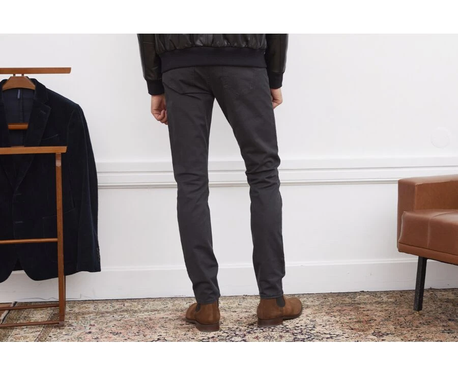Pantalon 5 Poches Homme Charbon - KARSON 4 Pantalon 5 Poches Homme Charbon - KARSON – Image 2