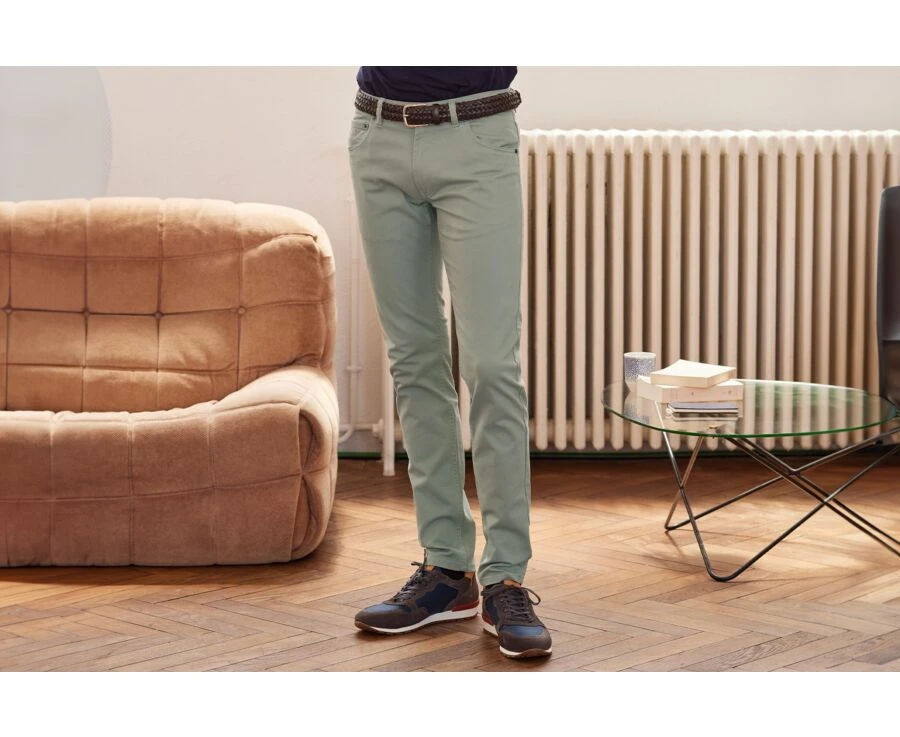 Pantalon 5 Poches Homme Tilleul - KARSON 3 Pantalon 5 Poches Homme Tilleul - KARSON