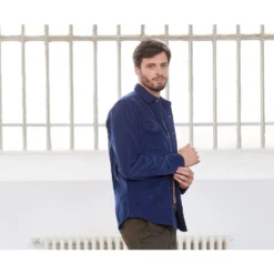 Surchemise En Velours Indigo - VICTORIN -Magasin De Bexley 0159606d victorin indigo 3