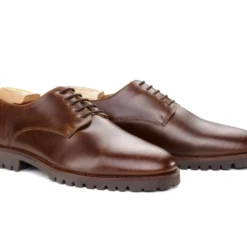 Derbies Homme Chocolat Semelle Gomme Crantée - BUSHEY GOMME -Magasin De Bexley 01614008 bushey gomme chocolat 2