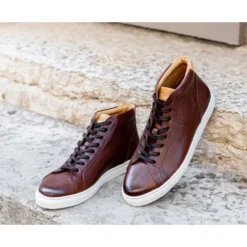 Sneakers Montantes Homme Chocolat Patiné - THORNLEA 13 Sneakers Montantes Homme Chocolat Patiné - THORNLEA -Magasin De Bexley 0161600a thornlea chocolat patine 6