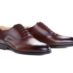 Richelieu Homme Chocolat Patiné Semelle Cuir - WAYFORD -Magasin De Bexley 0161900a wayford chocolat patine 2