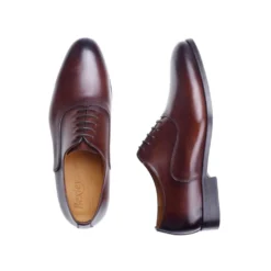 Richelieu Homme Chocolat Patiné Semelle Cuir - WAYFORD -Magasin De Bexley 0161900a wayford chocolat patine 3