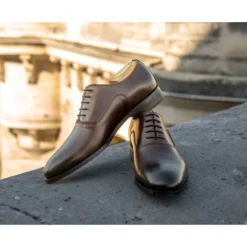 Richelieu Homme Chocolat Patiné Semelle Cuir - WAYFORD -Magasin De Bexley 0161900a wayford chocolat patine 6