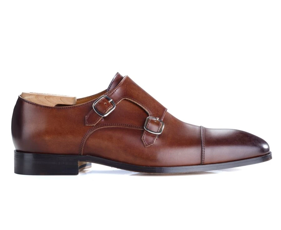 Chaussures Homme Double Boucle Chocolat Patiné - CHEDDINGTON 3 Chaussures Homme Double Boucle Chocolat Patiné - CHEDDINGTON