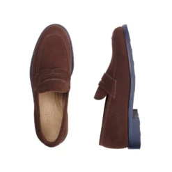 Mocassin Homme Velours Havane - WEMIC GOMME CITY -Magasin De Bexley 01627015 wemic gomme city velours havane 3