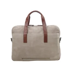 Porte-documents En Velours Taupe - HARWINTON -Magasin De Bexley 0163501b harwinton velours taupe et cuir cognac 3