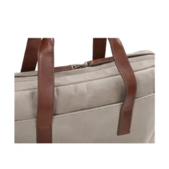Porte-documents En Velours Taupe - HARWINTON -Magasin De Bexley 0163501b harwinton velours taupe et cuir cognac 6