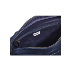 Porte-documents En Velours Marine - HARWINTON -Magasin De Bexley 0163501c harwinton velours marine et cuir chocolat 10