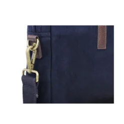Porte-documents En Velours Marine - HARWINTON -Magasin De Bexley 0163501c harwinton velours marine et cuir chocolat 7