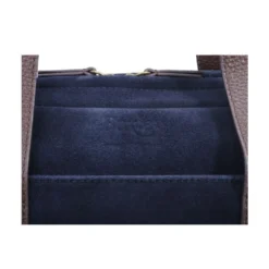 Porte-documents En Velours Marine - HARWINTON -Magasin De Bexley 0163501c harwinton velours marine et cuir chocolat 8