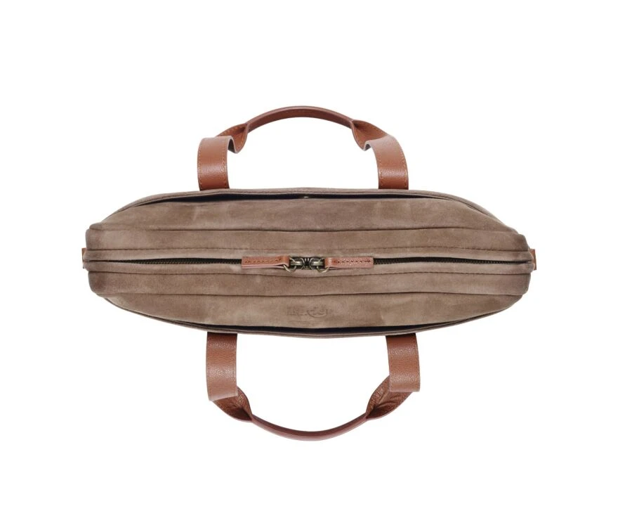 Porte-documents En Velours Tabac - HARWINTON 7 Porte-documents En Velours Tabac - HARWINTON – Image 5