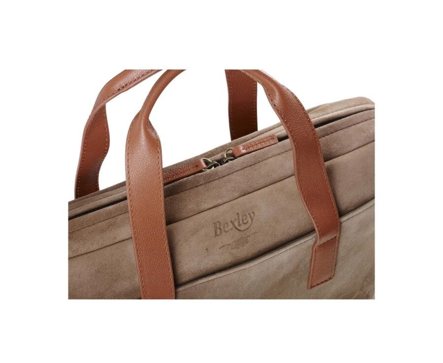 Porte-documents En Velours Tabac - HARWINTON 8 Porte-documents En Velours Tabac - HARWINTON – Image 6