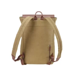 Sac à Dos En Toile Kaki Et Cuir Grainé Châtaigne - HUNTINGTON -Magasin De Bexley 01636018 huntington toile kaki et cuir graine chataigne 3