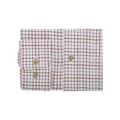 Chemise Beige Twill à Carreaux - Poche Poitrine - BENETTH -Magasin De Bexley 01637023 benetth beige et marron 6