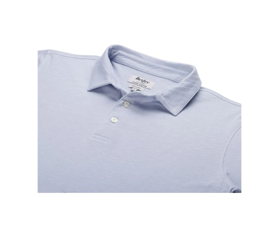 Polo Manches Longues Homme Bleu Clair - AIDEN ML 9 Polo Manches Longues Homme Bleu Clair - AIDEN ML – Image 7