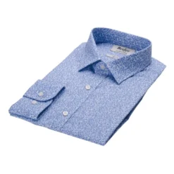 Chemise Imprimée Blanche Et Bleue - ULDÉRIC -Magasin De Bexley 0164205i ulderic blanc et bleu 5 bis