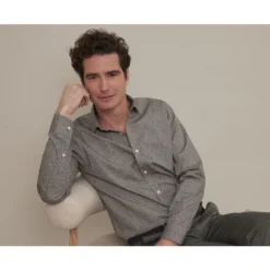 Chemise Imprimée Bleue Et Beige - ULDÉRIC -Magasin De Bexley 0164207o ulderic bleu et beige 3